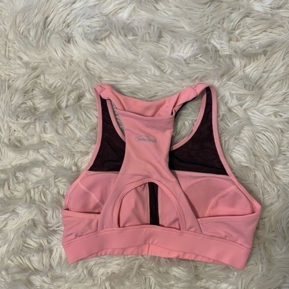 Ultrafun Pink and black Sports Bra Padded Small - Picture 4 of 9